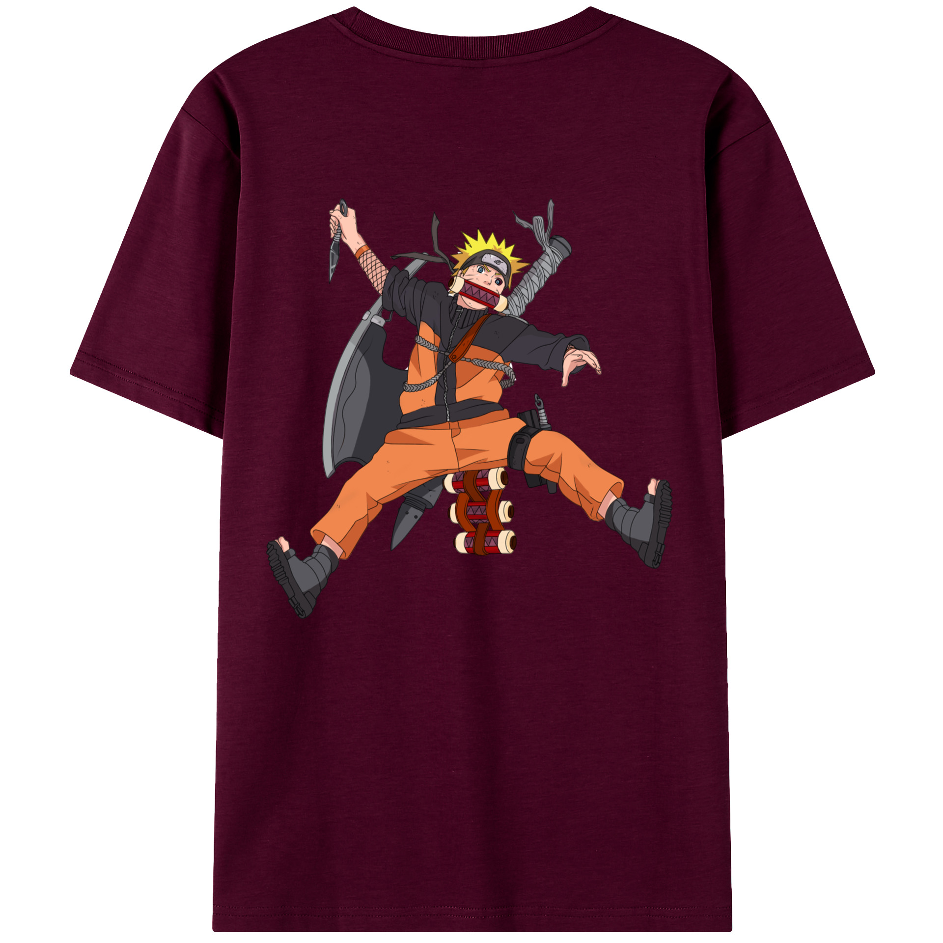 （画像用） NARUTO -ナルト- うずまき ナルト Uzumaki Naruto レディース半袖Tシャツ(バックプリント)